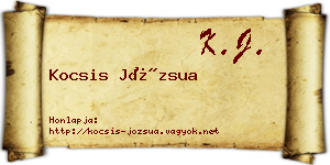 Kocsis Józsua névjegykártya